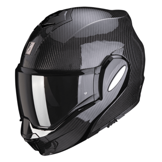Модуларна каска SCORPION Exo-Tech Evo Carbon SOLID BLACK