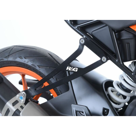 Стойка за генерация R&amp;G RACING Rear Footrest Blanking Plate Kit Black KTM RC390 17-21