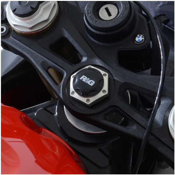 Тапа за трипътник R&amp;G RACING Top Yoke Stem Nut - Black BMW S1000RR 19-25