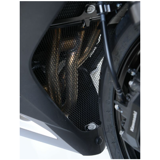 Протектор за генерация R&amp;G RACING Aluminium Downpipe grille - Black Kawasaki Z1000 SX 11-19