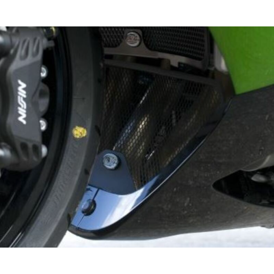 Протектор за генерация R&amp;G RACING Aluminium Downpipe grille - Black Kawasaki ZZR1400 06-19