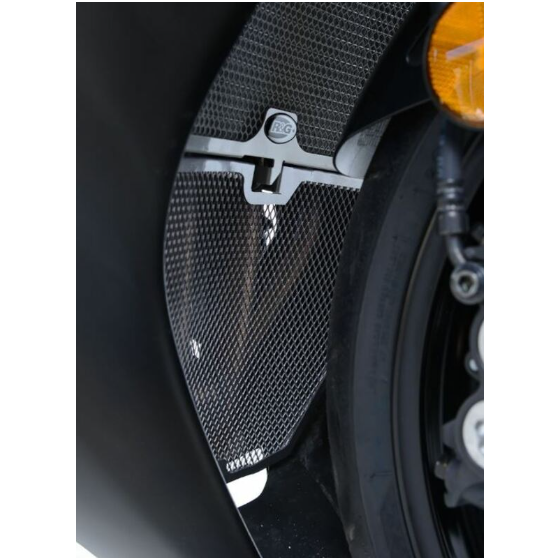 Протектор за генерация R&amp;G RACING Aluminium Downpipe grille - Black Yamaha YZF-R6 17-21
