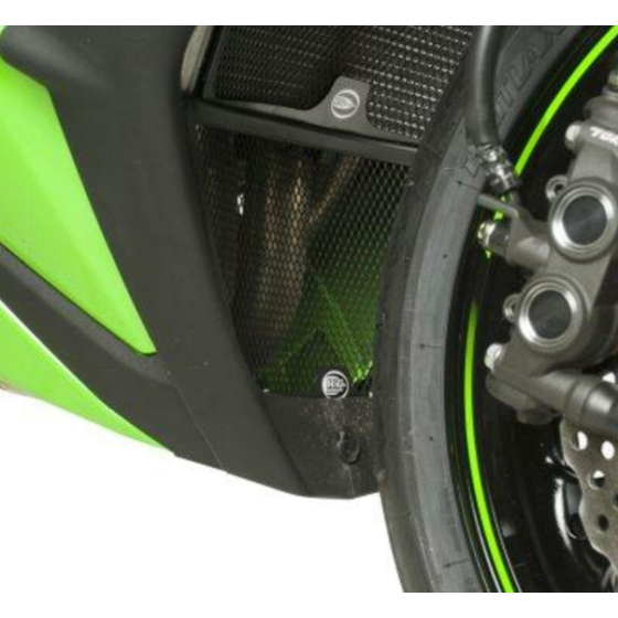 Протектор за генерация R&amp;G Racing Aluminium Headpipe grille - Black Kawasaki ZX10R 11-18