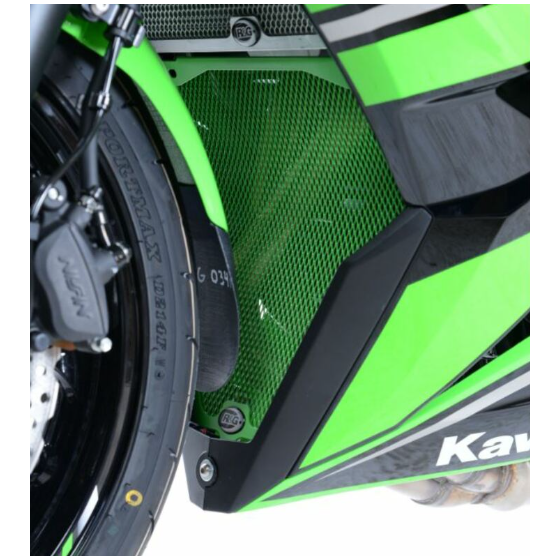 Протектор за генерация R&amp;G Racing Aluminium Headpipe grille - Black Kawasaki Ninja 650 17-26