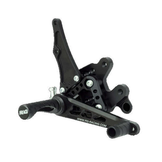 Степенки R&amp;G RACING black adjustable rearsets Kawasaki ZX-10R 16-25
