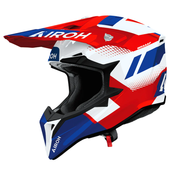 Мотокрос каска AIROH WRAAAP VISION RED/BLUE GLOSS