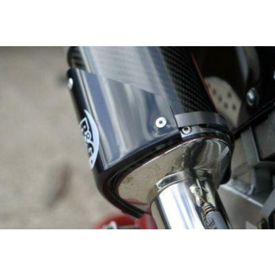 Протектор за генерация R&amp;G RACING Right Exhaust Guard Tri-Oval Muffler Black Suzuki Hayabusa / GSX-R 600 / 750 / 1000