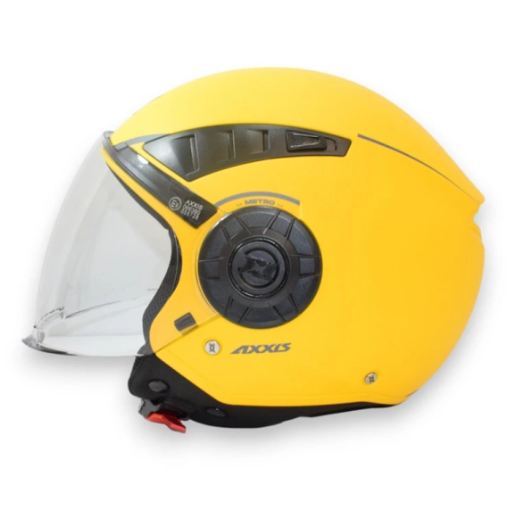 КАСКА ЗА СКУТЕР METRO S SOLID V2 A3 YELLOW MATT
