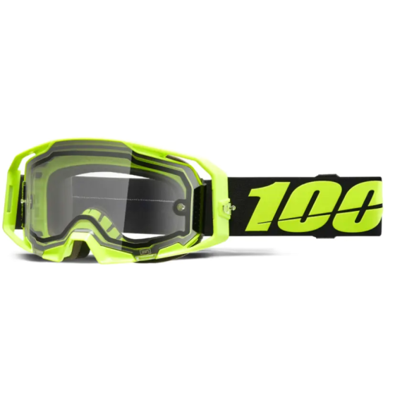Мотокрос очила 100% ARMATIC ENDURO MOTO DUAL PANE NEON YELLOW