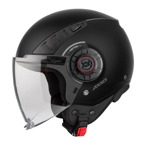 КАСКА ЗА СКУТЕР METRO S SOLID V2 A1 BLACK МАТТ