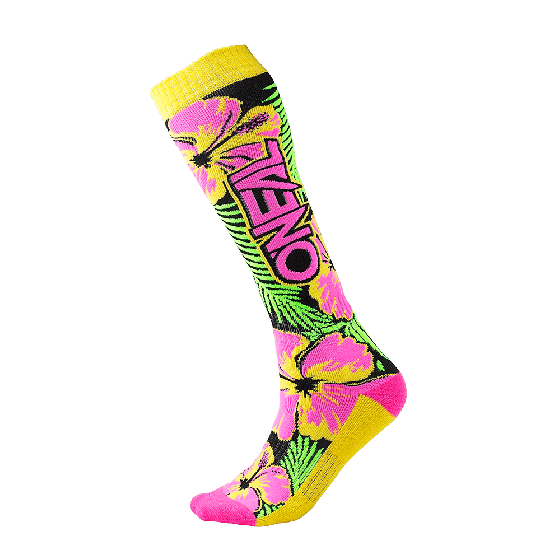 Термо чорапи O'NEAL PRO MX ISLAND pink/green/yellow