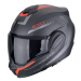 Модуларна каска SCORPION Exo-Tech Evo Carbon Cozy Matt Black-Red