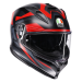 Каска AGV K7 MPLK GLIMPSE MATT BLACK/RED