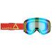 Мотокрос очила AMOQ MX Goggles Vision Magnetic Red-HiVis - Gold Mirror