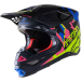 Мотокрос каска ALPINESTARS SM8 Echo BLACK/BLUE/PINK/YELLOW
