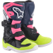 Детски мотокрос ботуши Alpinestars TECH Tech 3S Black, Dark Blue, Fluorescent Pink