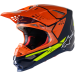 Мотокрос каска ALPINESTARS SM8 Factory BL/OR/YL
