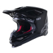Мотокрос каска ALPINESTARS SM10 SOLID GLOSS BLACK CARBON
