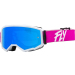 Мотокрос очила FLY RACING Zone Pink/White W/ Sky Blue Mirror/Smoke Lens