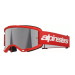 Мотокрос очила ALPINESTARS VISION 3 WORDMARK RED MIRROR-SIL