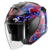 Каска за скутер SHARK SKWAL JET PRANZ Mat Black/Blue/Red