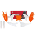 Комплект пластмаси RACETECH Plastic Kit KTM 23-25 (OEM Orange/White)