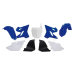 Комплект пластмаси RACETECH Plastic Kit Replica (15-16) Blue/White Yamaha YZ125/250 02-14